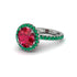 Round Cut Ruby Halo Engagement Ring - Charleigh No. 27 image 3