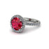 Round Cut Ruby Halo Engagement Ring - Charleigh No. 12 image 3
