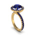 Round Cut Sapphire Halo Engagement Ring - Charleigh No. 73 image 1