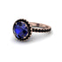 Round Cut Sapphire Halo Engagement Ring - Charleigh No. 44 image 3