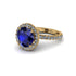 Round Cut Sapphire Halo Engagement Ring - Charleigh No. 13 image 3