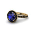 Round Cut Sapphire Halo Engagement Ring - Charleigh No. 43 image 3