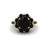 Black Diamond Halo Sunburst Engagement Ring - Winter No. 37 image 3