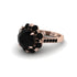 Black Diamond Halo Sunburst Engagement Ring - Winter No. 38 image 1