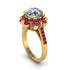 Diamond Halo Sunburst Engagement Ring - Winter No. 46 image 2