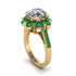 Diamond Halo Sunburst Engagement Ring - Winter No. 16 image 2
