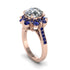Diamond Halo Sunburst Engagement Ring - Winter No. 62 image 2
