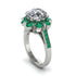 Diamond Halo Sunburst Engagement Ring - Winter No. 18 image 2