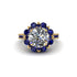 Diamond Halo Sunburst Engagement Ring - Winter No. 61 image 3