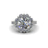 Diamond Halo Sunburst Engagement Ring - Winter No. 3 image 3