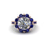 Diamond Halo Sunburst Engagement Ring - Winter No. 62 image 3