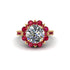 Diamond Halo Sunburst Engagement Ring - Winter No. 46 image 3
