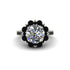 Diamond Halo Sunburst Engagement Ring - Winter No. 33 image 3