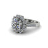 Diamond Halo Sunburst Engagement Ring - Winter No. 3 image 1