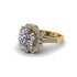 Diamond Halo Sunburst Engagement Ring - Winter No. 1 image 1
