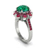 Emerald Halo Sunburst Engagement Ring - Winter No. 51 image 2