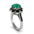 Emerald Halo Sunburst Engagement Ring - Winter No. 36 image 2