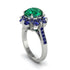 Emerald Halo Sunburst Engagement Ring - Winter No. 66 image 2