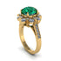 Emerald Halo Sunburst Engagement Ring - Winter No. 4 image 2