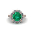 Emerald Halo Sunburst Engagement Ring - Winter No. 5 image 2