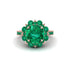 Emerald Halo Sunburst Engagement Ring - Winter No. 20 image 2