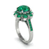 Emerald Halo Sunburst Engagement Ring - Winter No. 21 image 2