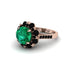 Emerald Halo Sunburst Engagement Ring - Winter No. 35 image 1