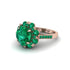 Emerald Halo Sunburst Engagement Ring - Winter No. 20 image 1