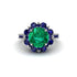 Emerald Halo Sunburst Engagement Ring - Winter No. 66 image 3