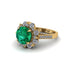 Emerald Halo Sunburst Engagement Ring - Winter No. 4 image 1