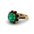 Emerald Halo Sunburst Engagement Ring - Winter No. 34 image 1