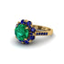 Emerald Halo Sunburst Engagement Ring - Winter No. 64 image 1