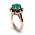 Emerald Halo Sunburst Engagement Ring - Winter No. 35 image 3