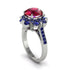 Ruby Halo Sunburst Engagement Ring - Winter No. 72 image 2