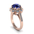 Sapphire Halo Sunburst Engagement Ring - Winter No. 14 image 2
