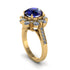Sapphire Halo Sunburst Engagement Ring - Winter No. 13 image 2