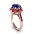 Sapphire Halo Sunburst Engagement Ring - Winter No. 59 image 2