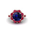 Sapphire Halo Sunburst Engagement Ring - Winter No. 59 image 3