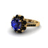 Sapphire Halo Sunburst Engagement Ring - Winter No. 43 image 1