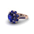 Sapphire Halo Sunburst Engagement Ring - Winter No. 74 image 1