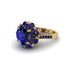 Sapphire Halo Sunburst Engagement Ring - Winter No. 73 image 1