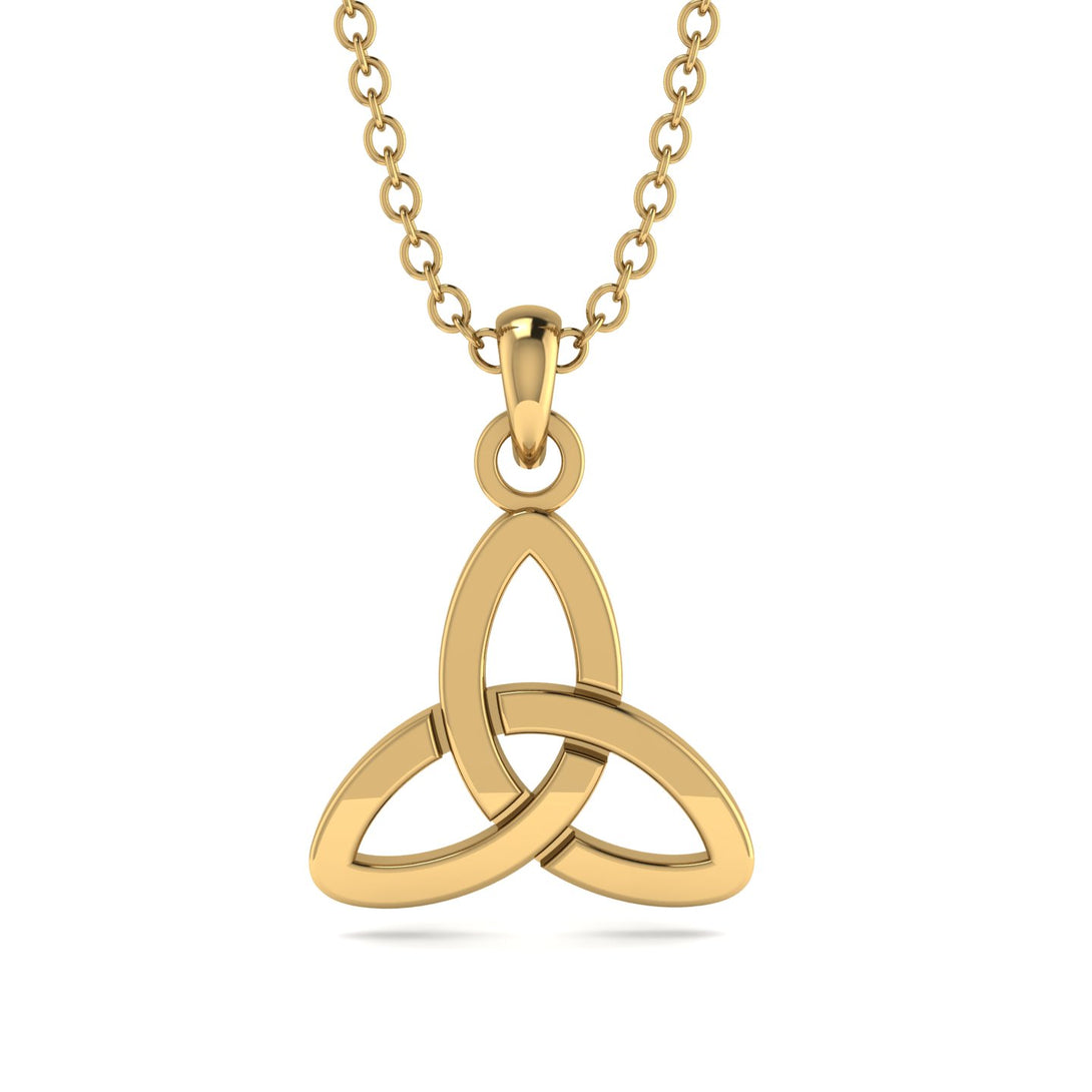 Handcrafted Luxury Gold Celtic Knot Pendant - Freya No. 1