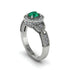 Emerald Double Halo Handmade Engagement Ring - Gracelyn No. 6 image 1