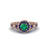 Emerald Double Halo Handmade Engagement Ring - Gracelyn No. 65 image 2