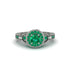 Emerald Double Halo Handmade Engagement Ring - Gracelyn No. 21 image 2