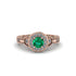 Emerald Double Halo Handmade Engagement Ring - Gracelyn No. 5 image 2