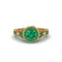 Emerald Double Halo Handmade Engagement Ring - Gracelyn No. 19 image 2