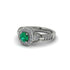 Emerald Double Halo Handmade Engagement Ring - Gracelyn No. 6 image 3