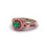 Emerald Double Halo Handmade Engagement Ring - Gracelyn No. 50 image 3