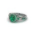 Emerald Double Halo Handmade Engagement Ring - Gracelyn No. 21 image 3